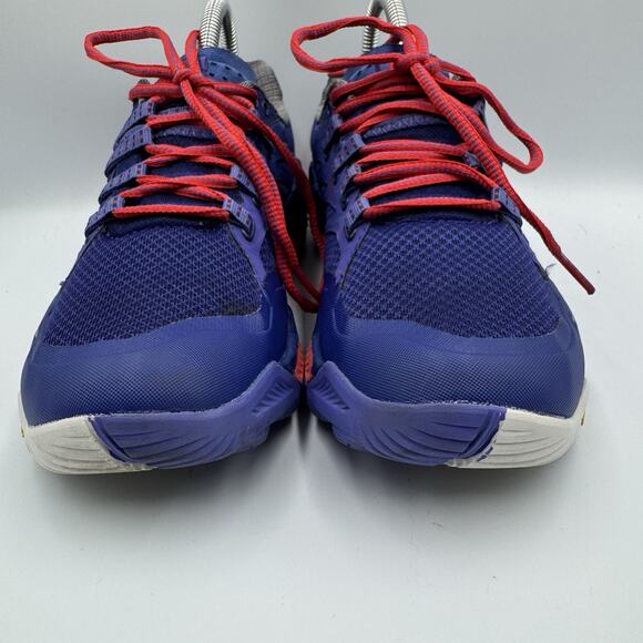Ladies Merrell All Out Peak Lace Up Trainer Blue/Orange Size 7‎ - Picture 3 of 8